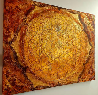 "Life force in red-art print