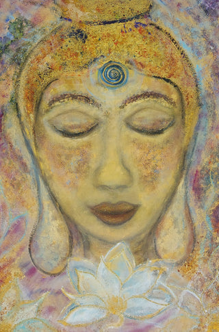 Stampa artistica del fiore di loto del Buddha