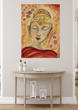 Buddha Lotus Flower Art Print