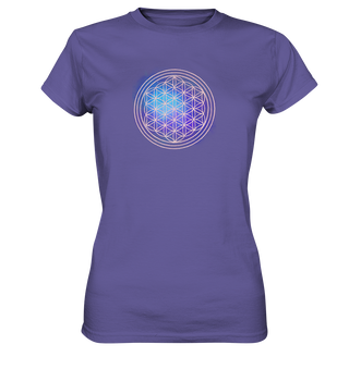 Lebensblume blau - Ladies Premium Shirt