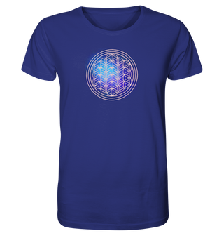 Lebensblume blau - Organic Shirt