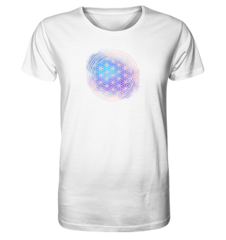 Lebensblume blau - Organic Shirt