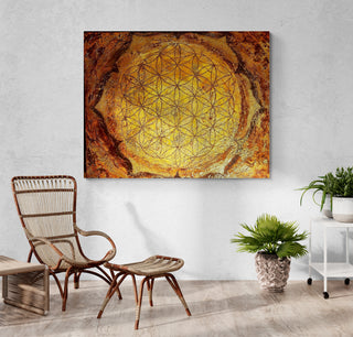 "Life force in red-art print